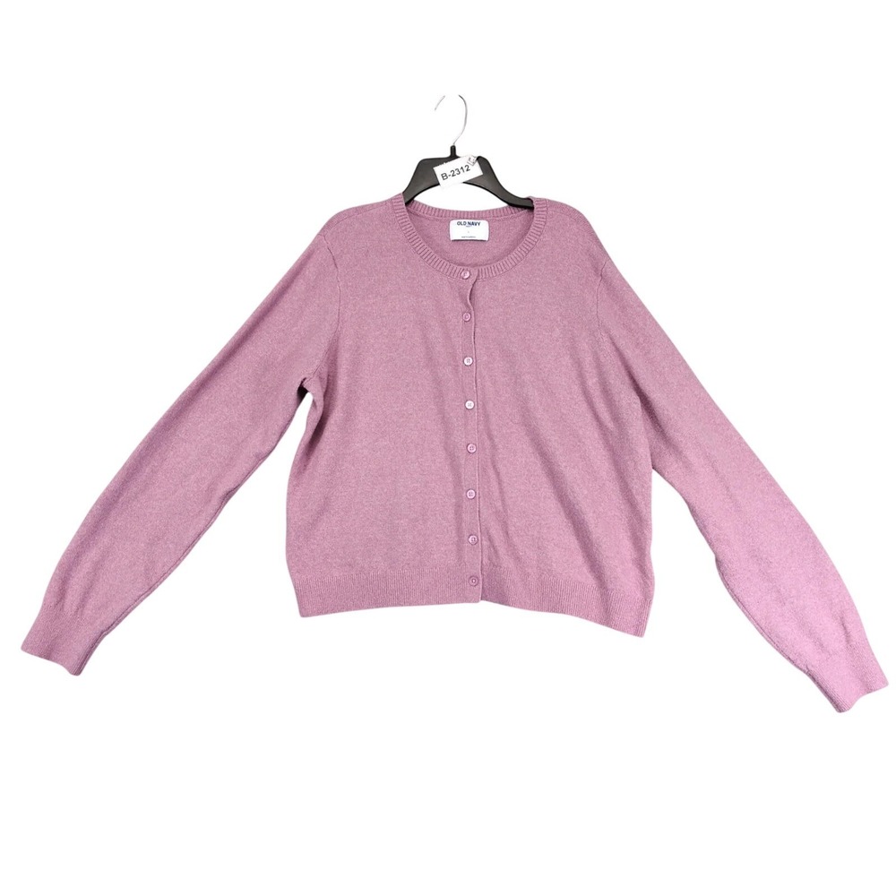 Old Navy SoSoft Rose Dawn Cardigan Sweater Womens L Preppy Classic Coquette Soft